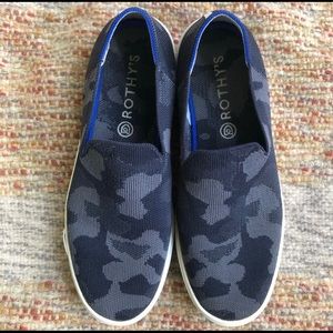 Rothy’s Grey Camo Slip-on Shoes SZ 9.5